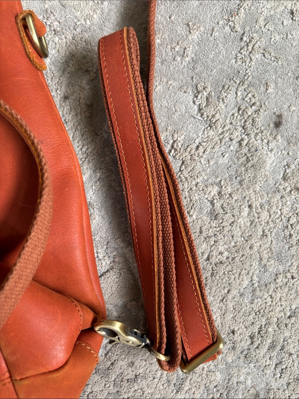 Everyday Leather Tote in Burnt Orange - Picture 8 of 8